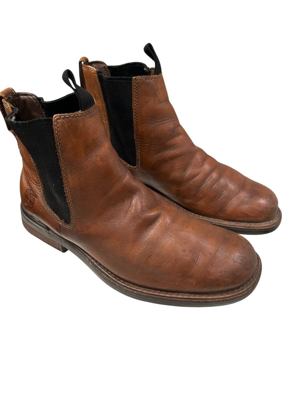 Timberland Men’s Brown Leather Chelsea Boots – Size 9.5